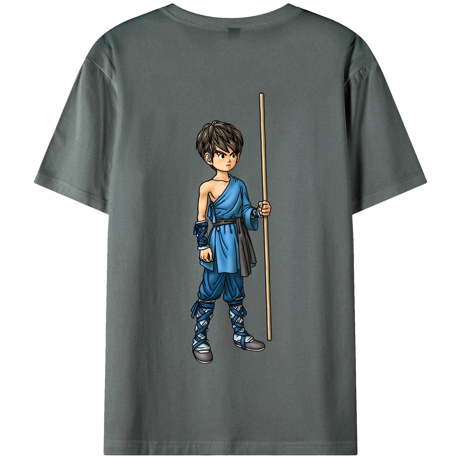 （画像用） ドラゴンクエスト Doragon Kuesuto Dragon Quest 綿100％半袖Tシャツ（背面プリント）